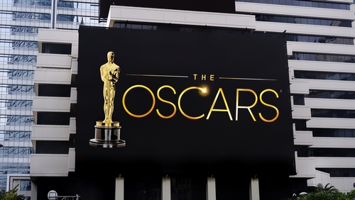 An outdoor billboard for the Oscars.