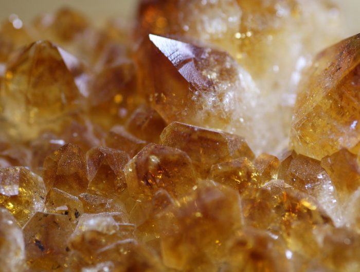 Rough uncut citrine.