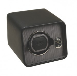 Wolf designs black single watch winder.