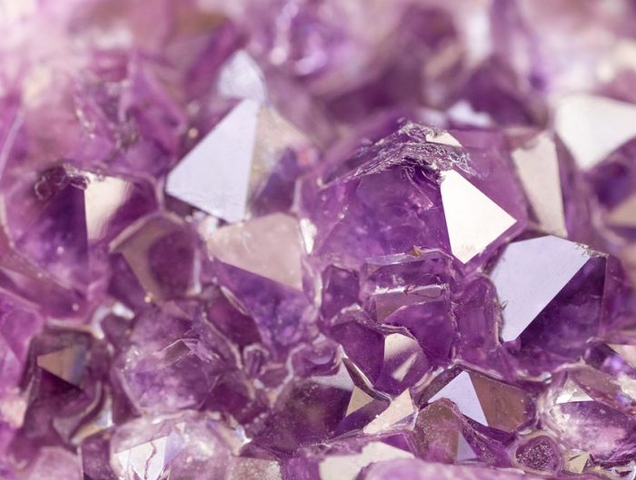 Rough uncut amethyst.