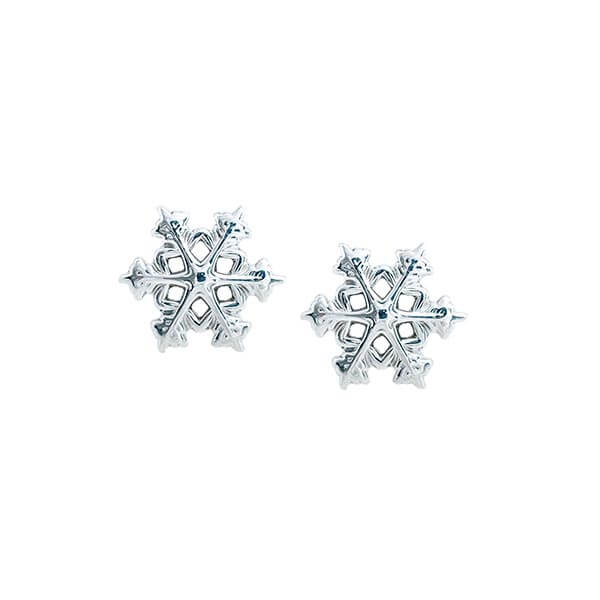 Vintage sterling silver Tiffany & Co. snowflake earrings.