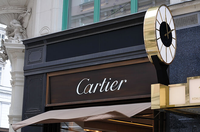 Cartier outdoor storefront.