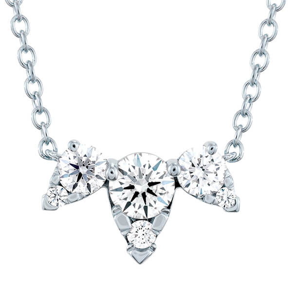 New white gold Hearts On Fire Aerial Triple Diamond necklace.