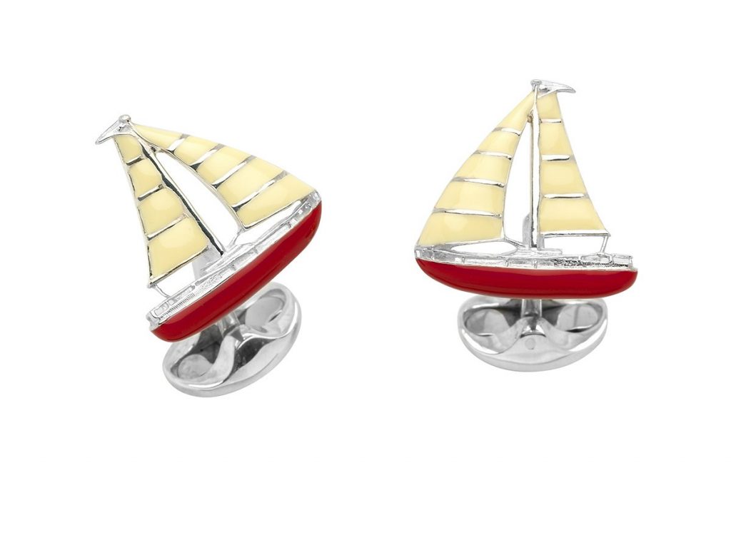 Vintage sterling silver Deakin & Francis yacht cufflinks.