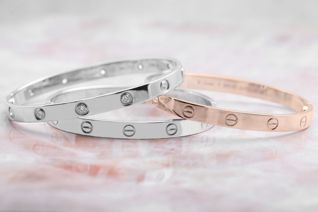 WHITE GOLD AND DIAMOND 'LOVE' BANGLE-BRACELET, CARTIER, Jewels Online, 2020