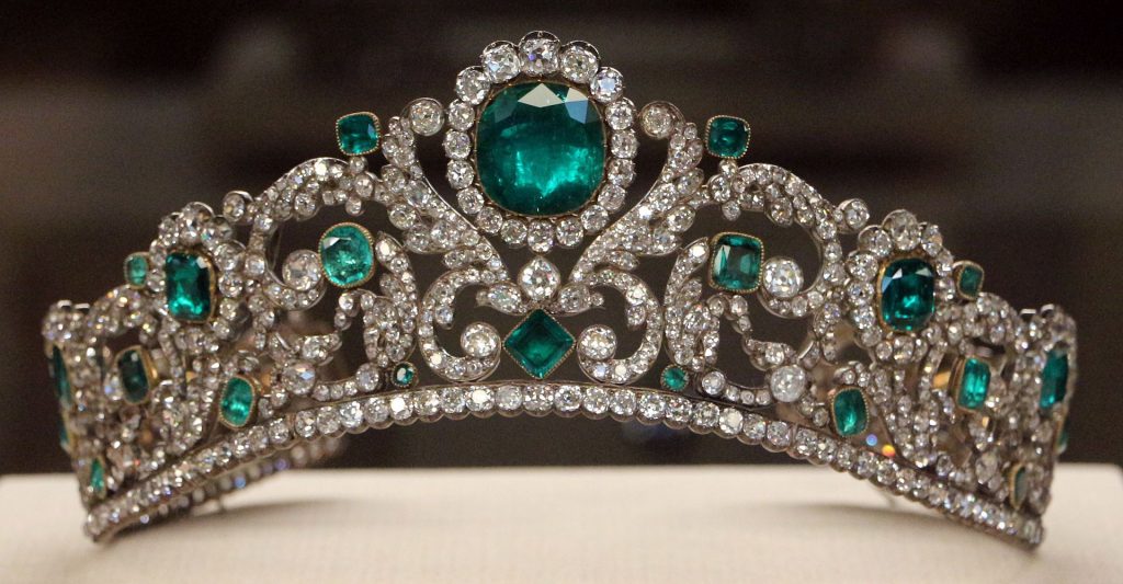 Duchess of Angouleme’s diadem set with diamonds and emeralds.