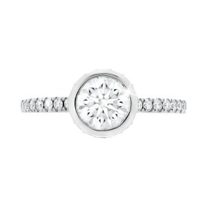 bezel set engagement ring