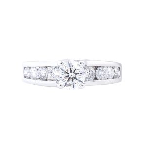 channel set engagement ring