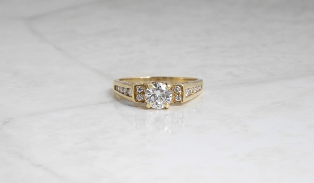 image of yellow gold engagement ring 