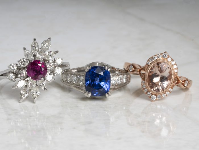 image of gemstone engagement ring trends