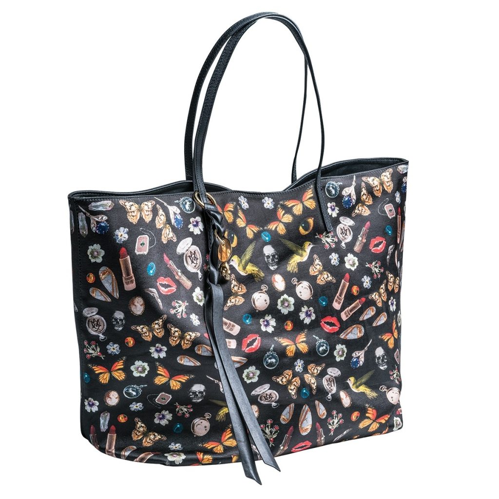 Vintage Alexander McQueen floral tote bag.