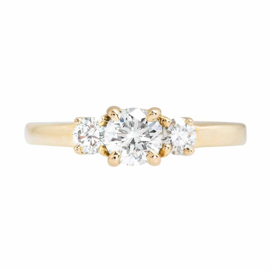 image of three stone ring classic engagement ring styles