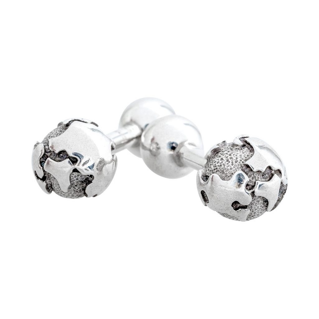 Vintage sterling silver Tiffany & Co. Globe cufflinks.