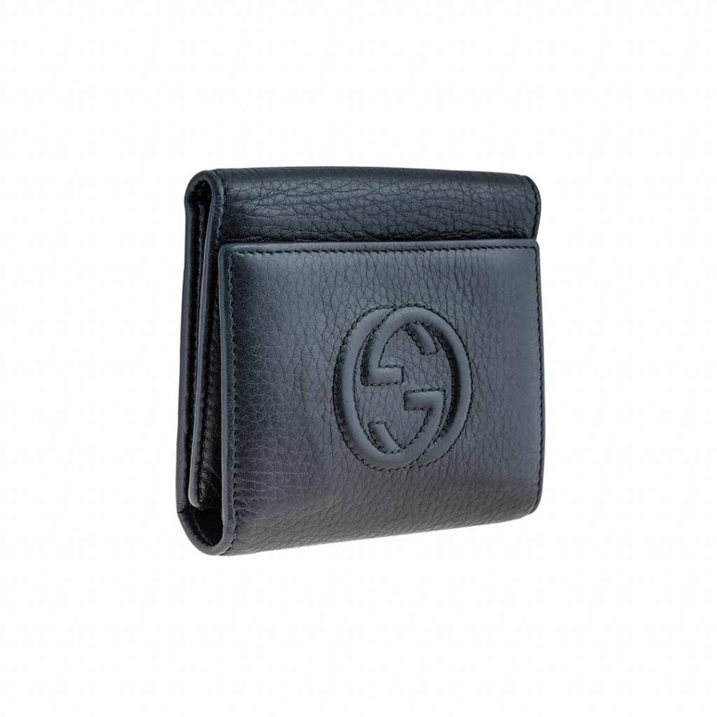 Vintage black leather Gucci men’s wallet.