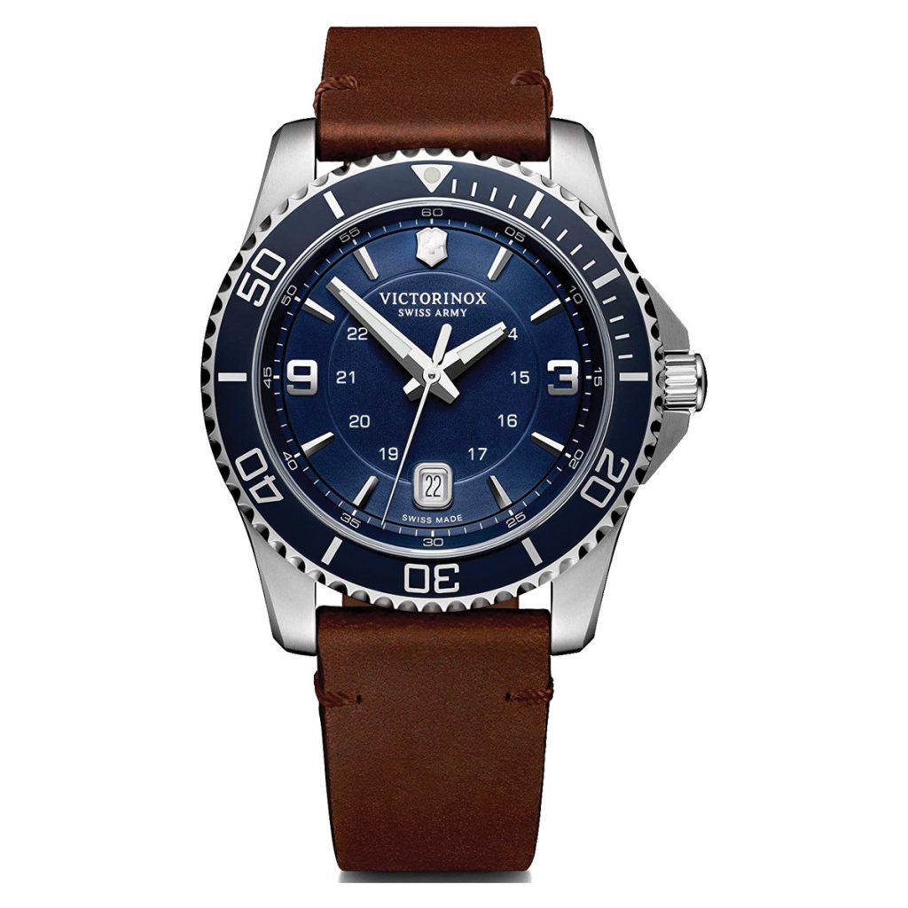 Pre-owned victorinox leather strap watch