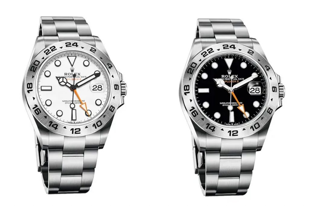 Two pre-owned men’s Rolex Explorer II’s.