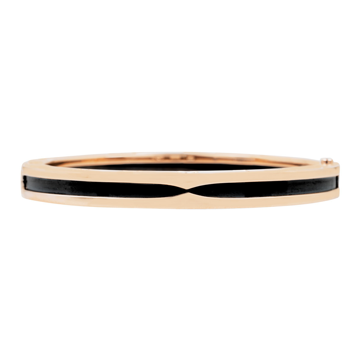 Vintage yellow gold & black ceramic Bulgari B.Zero-1 bangle.