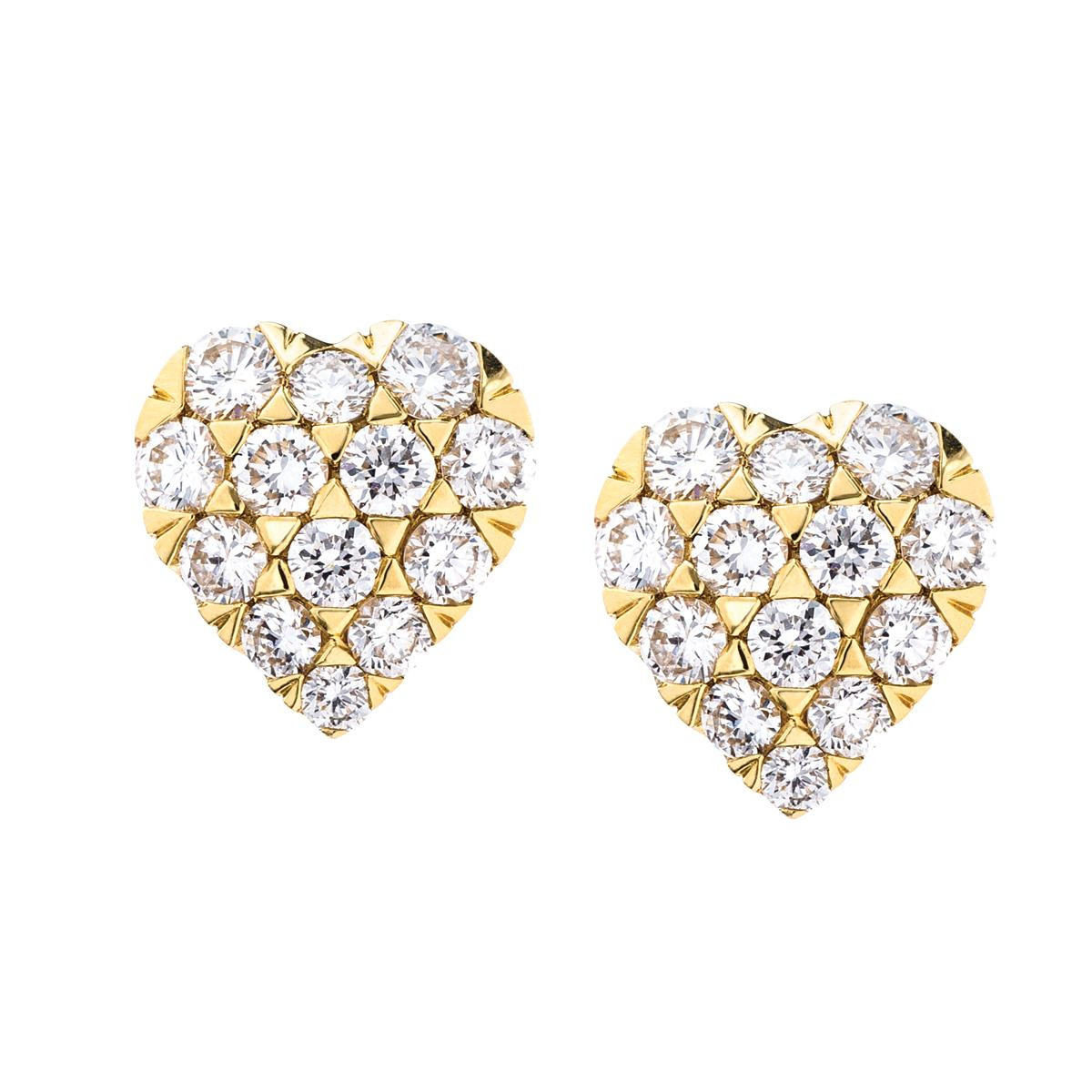 New Mémoire® 0.60 CTW Diamond Heart Shaped Earrings