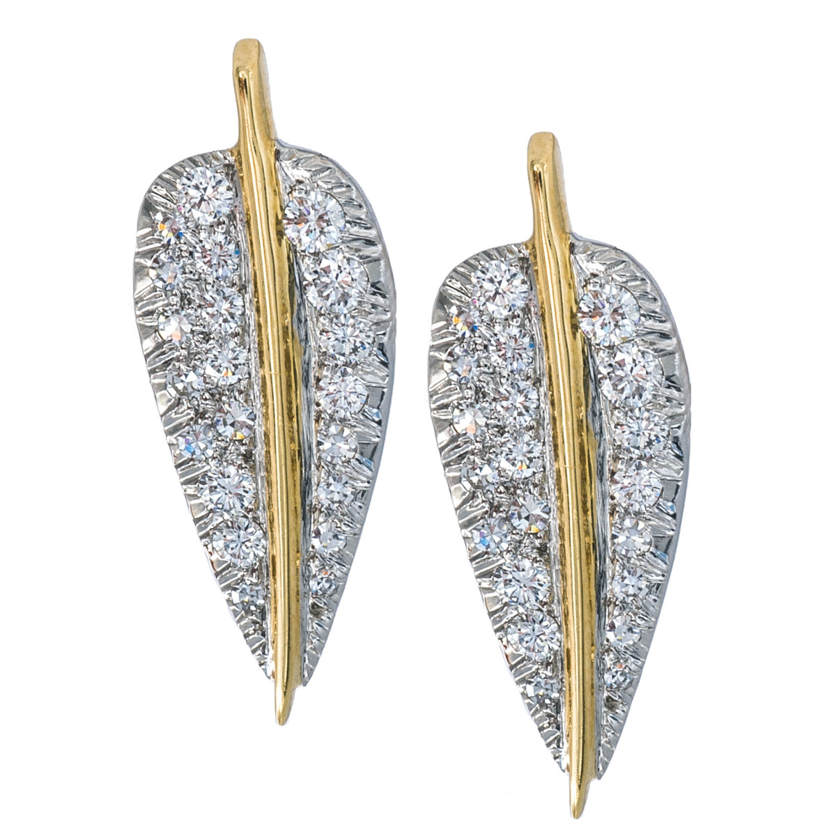 Vintage Tiffany & Co. 0.40 CTW Feather Diamond Earrings - Shop Jewelry ...