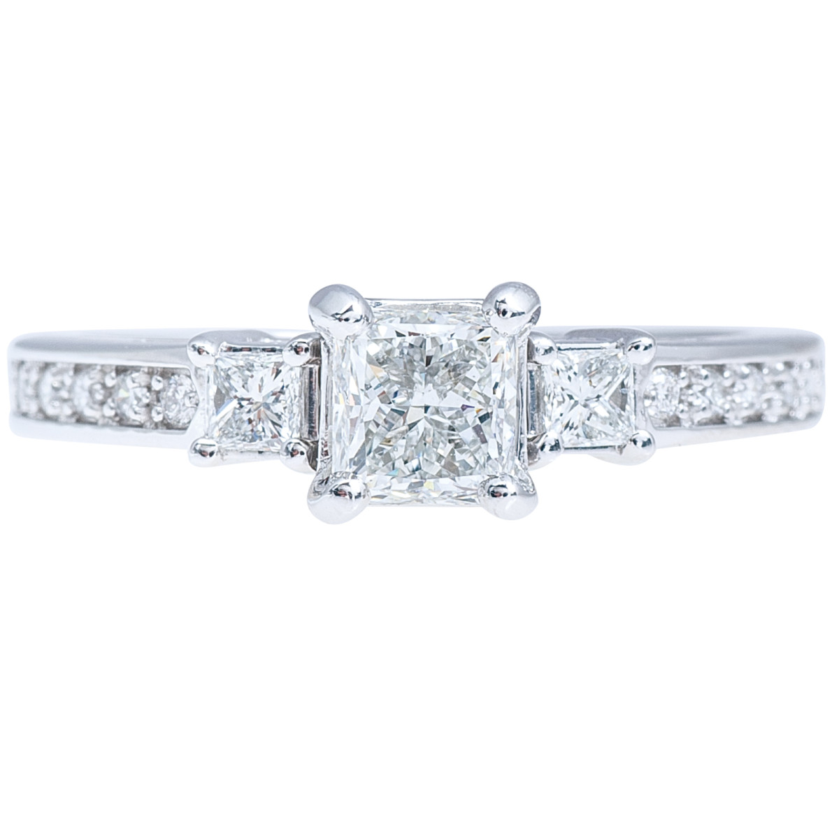 Vintage 1.14 CTW Diamond Three Stone Engagement Ring - Shop Jewelry ...