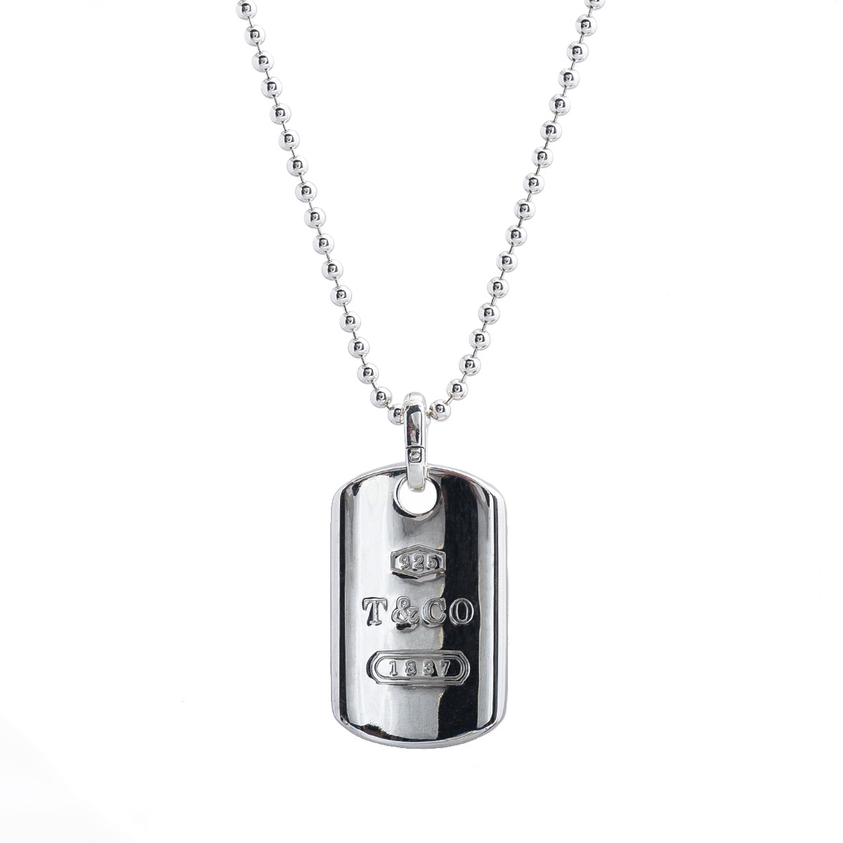 Vintage Tiffany & Co. 1837 Dog Tag Necklace