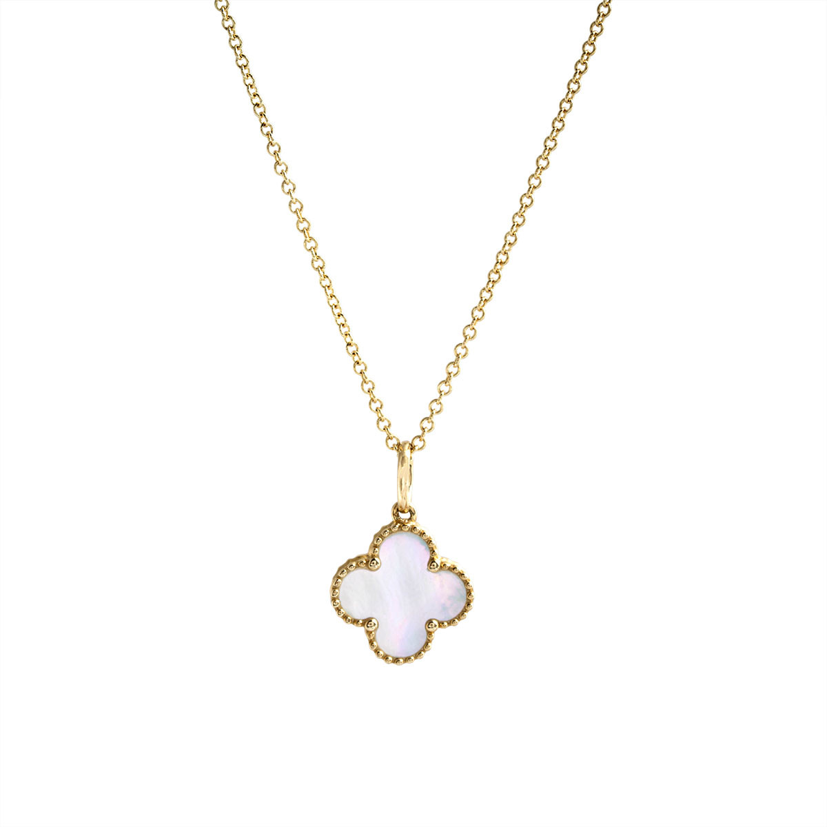 New Madison L 0.47 CT Mother-of-Pearl Clover Necklace - Shop Jewelry ...