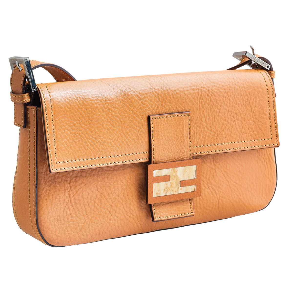 Fendi Vintage Brown Leather Crossbody