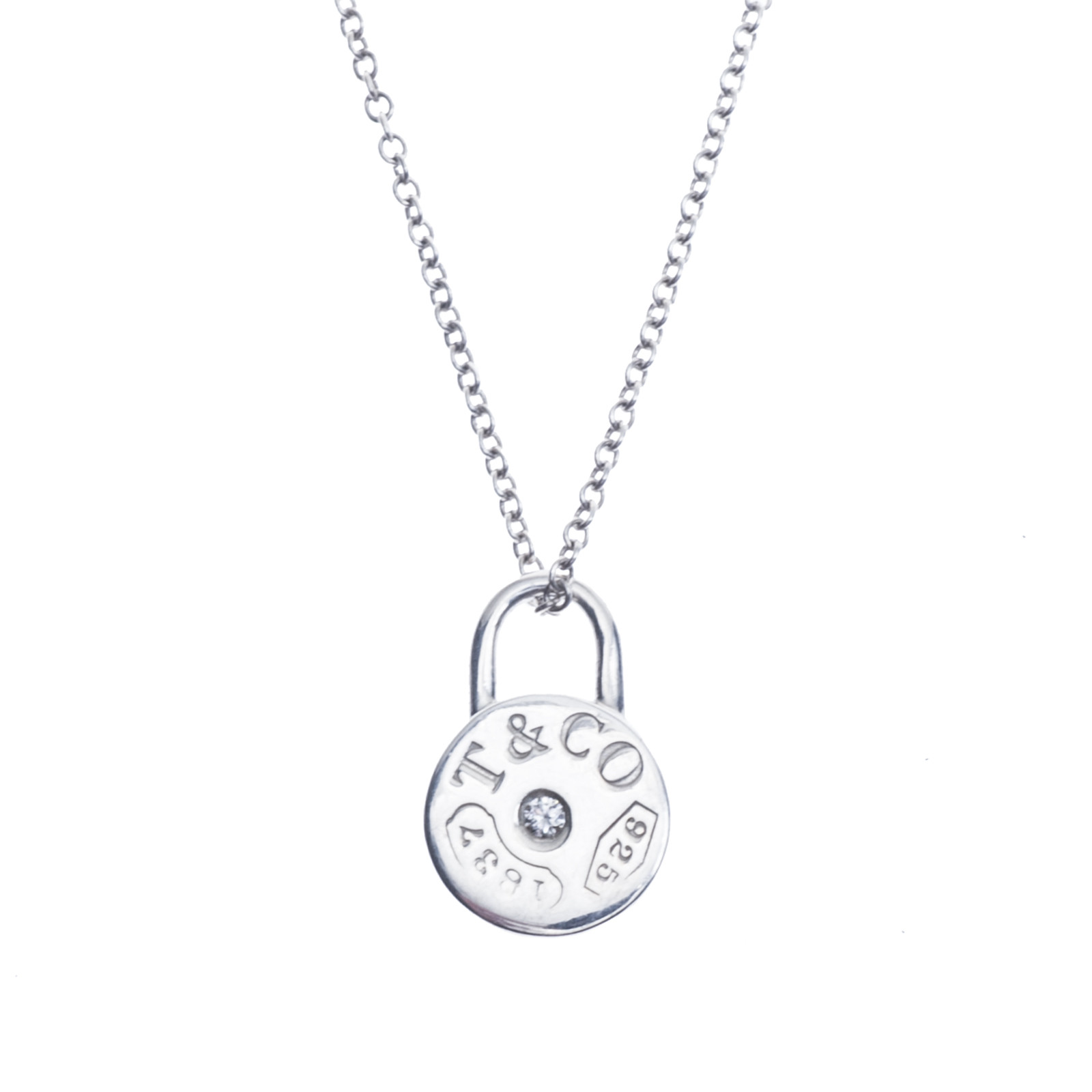 tiffany lock pendant necklace