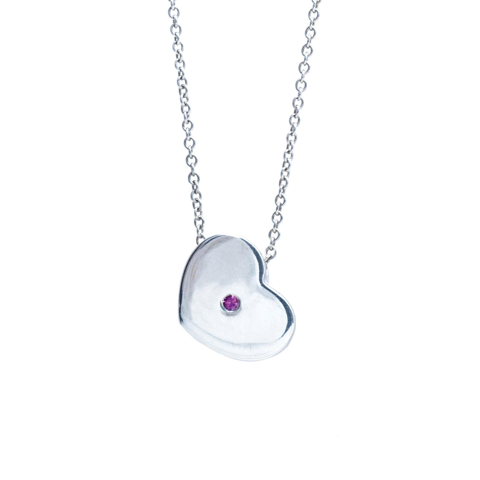 tiffany's heart necklace pink sapphire