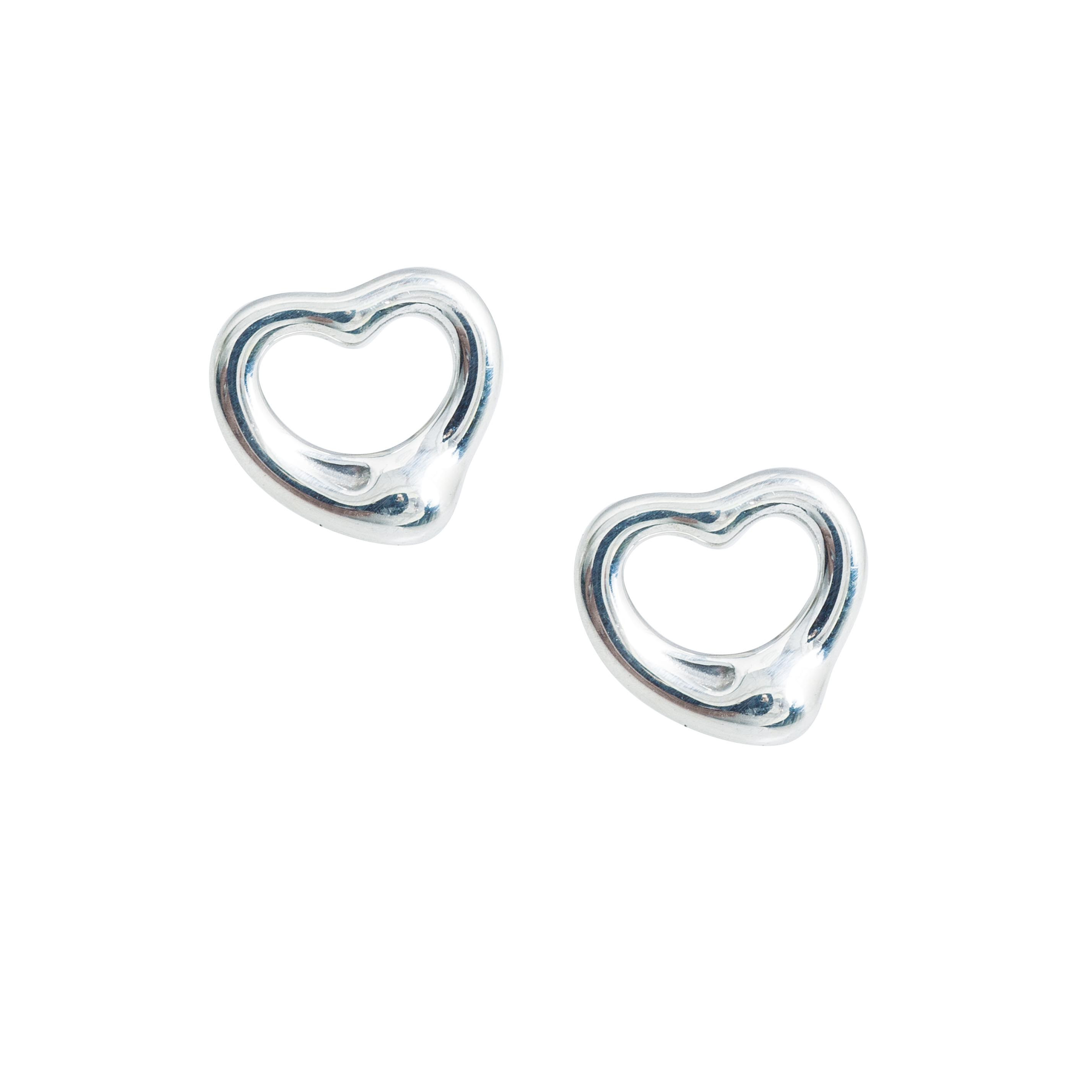 tiffany open heart earrings