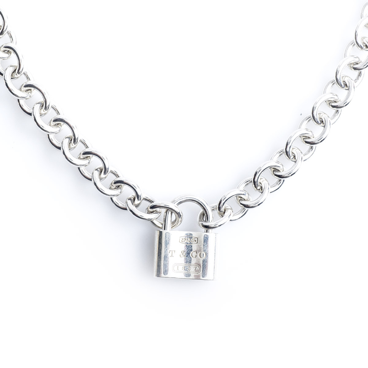 Sold at Auction: TIFFANY & CO PADLOCK NECKLACE STERLING SILVER LOCK