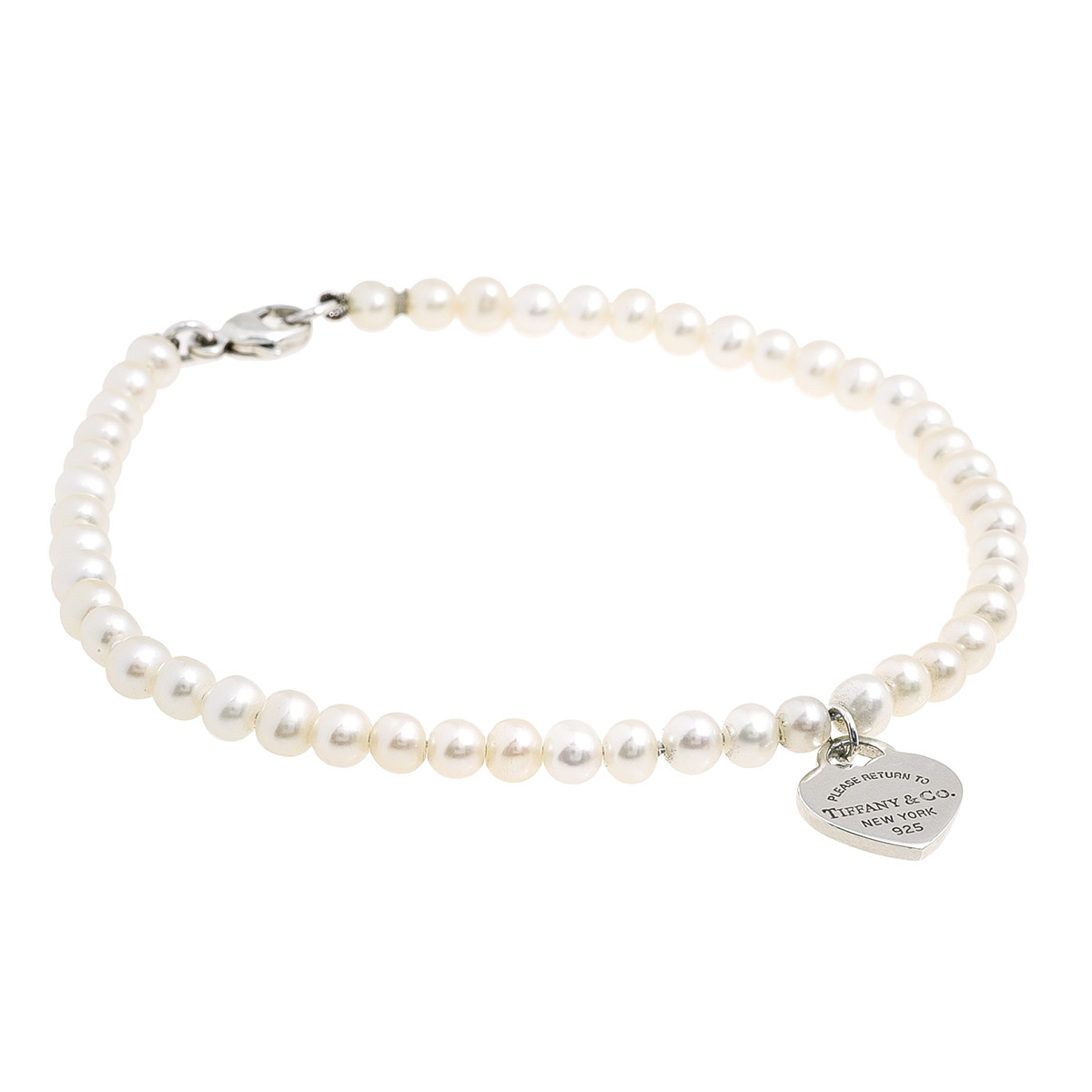 tiffany silver pearl bracelet