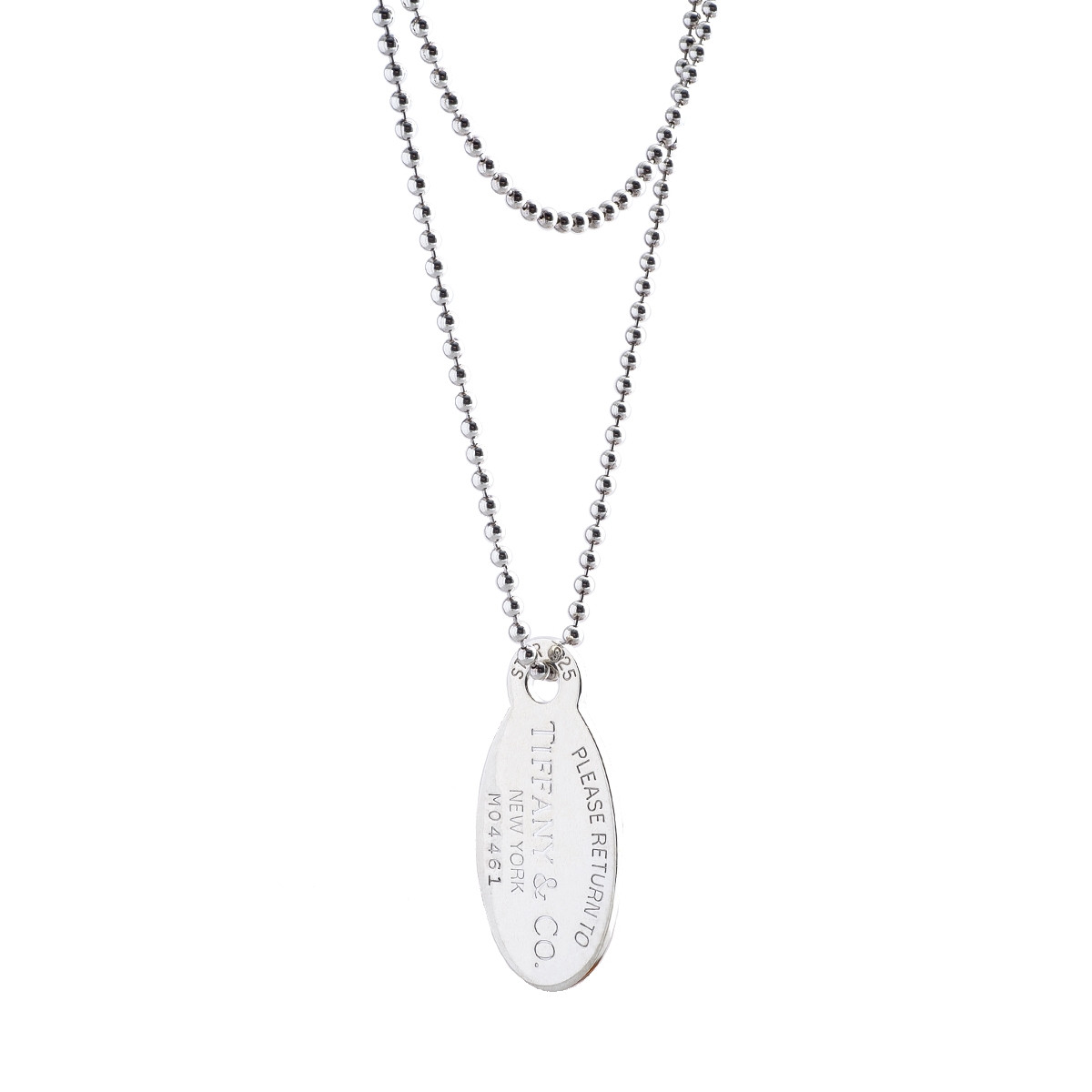 return to tiffany dog tag necklace