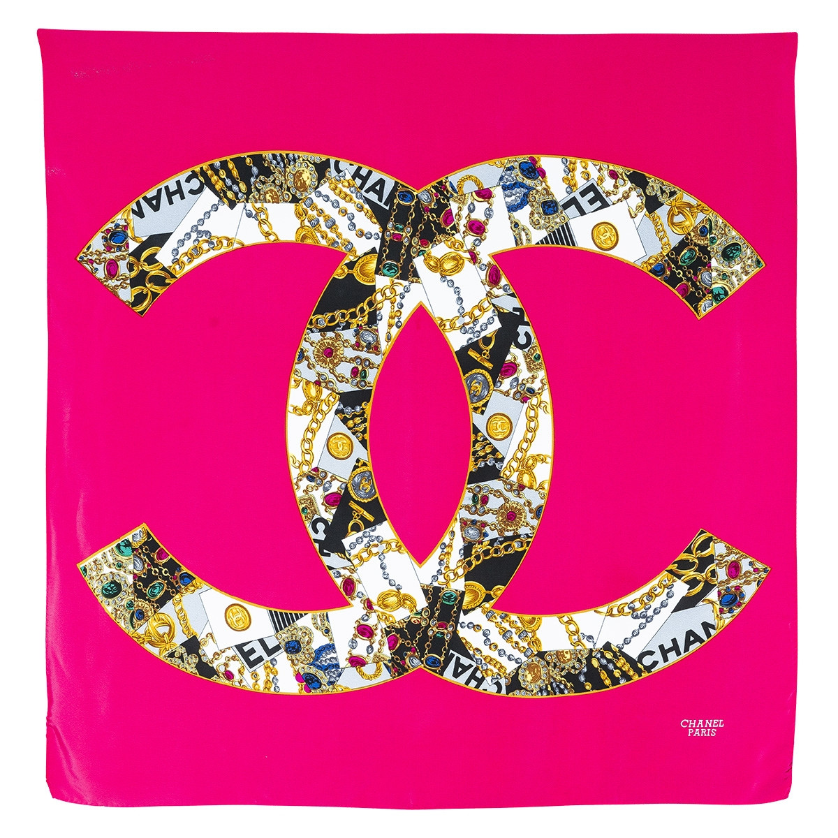 Vintage Chanel CC Logo Scarf