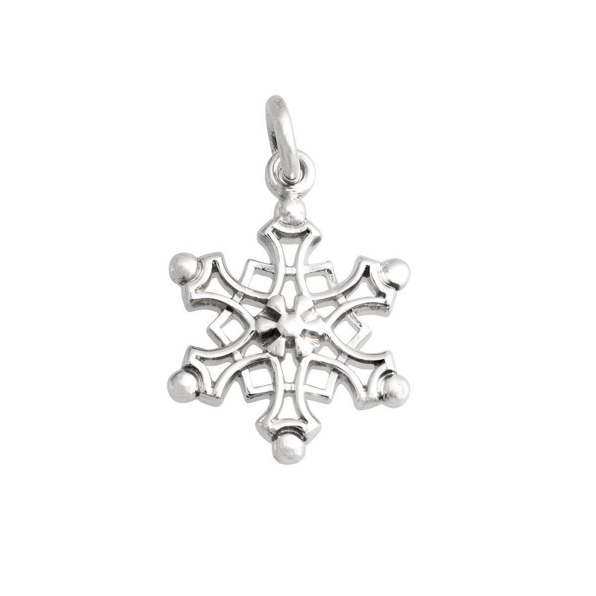 LovelyJewelry 925 Sterling Silver Snowflake Charms Blue White