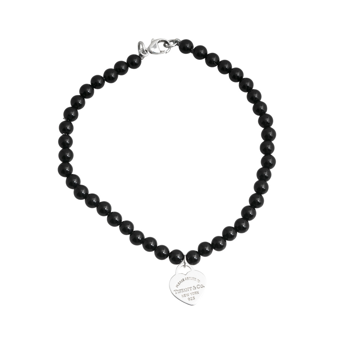 tiffany black onyx bead bracelet