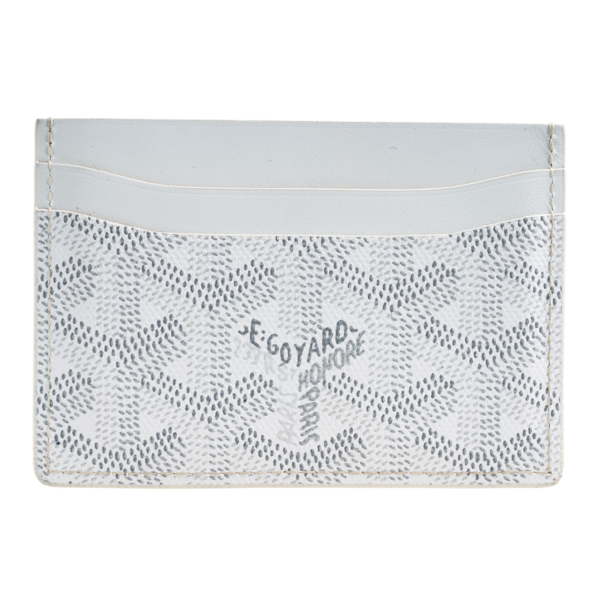 goyard card holder white