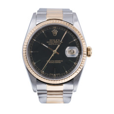 Pre-Owned Women's 36MM Rolex Black Dial Datejust Watch