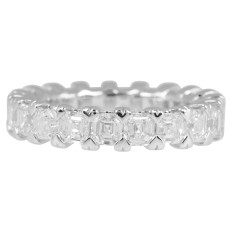 New 4.00 CTW Lab-Grown Asscher Diamond Eternity Band