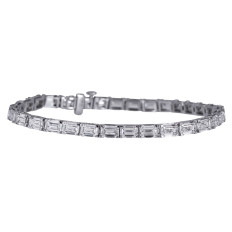 New 14.26 CTW Lab-Grown Emerald Cut Diamond Tennis Bracelet