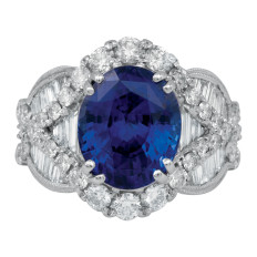 Vintage 8.47 CTW Diamond & Sapphire Ring