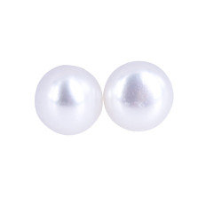 Vintage 10-10.5MM Button Pearl Earrings