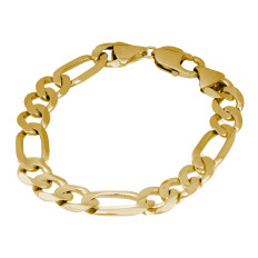Vintage 14K Gold Figaro Link Bracelet