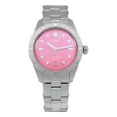 Pre-owned Women's 38MM Oris Pink Cotton Candy Dial Watch 