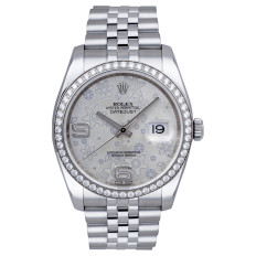 Pre-Owned Women's 36MM Rolex Diamond Bezel Datejust Watch