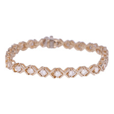 Vintage 2.88 CTW Diamond X Bracelet