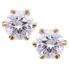 Vintage 0.88 CTW Diamond Stud Earrings