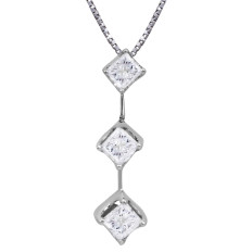 Vintage 0.66 CTW 3-Stone Diamond Pendant