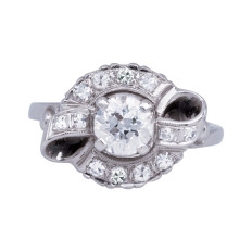Vintage 1.20 CTW Old European Cut Diamond Engagement Ring