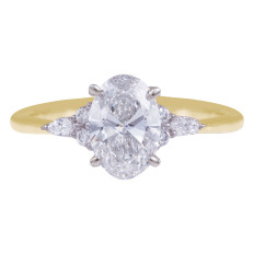 New 1.11 CTW Lab-Grown Oval Diamond Engagement Ring